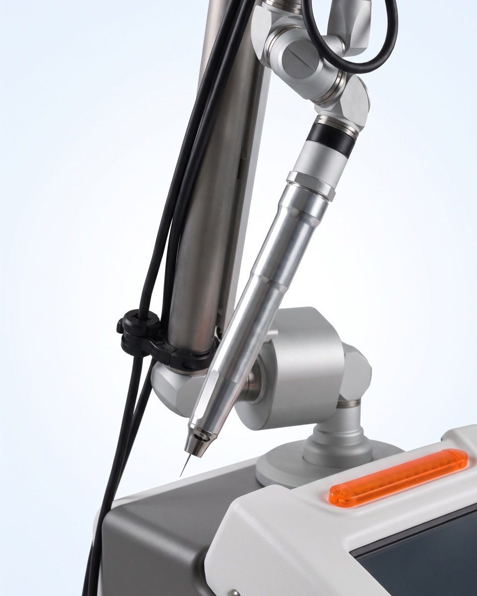 Handstück und Gelenkarm des CO2-Lasers der Praxis Dr. Homssi in Berlin